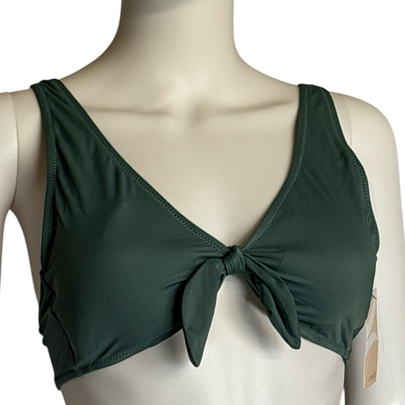 NWT Lively Forest Green Tie-Front Swimwear Women's Size L. - Picture 2 of 12